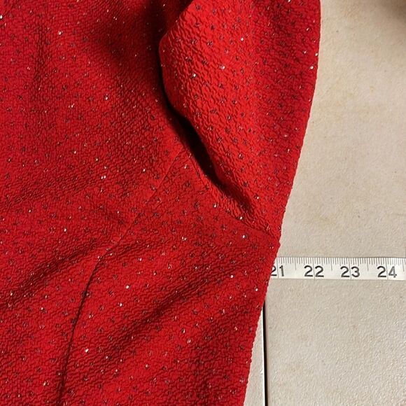 Jessica Howard Red Formal Evening Blazer Jacket Petite 14 - Picture 9 of 10